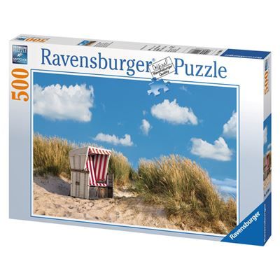 Puzzle Einsamer Strandkorb 500 Teile